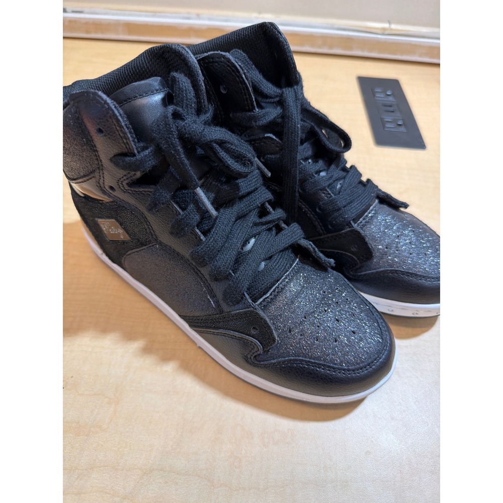 Pastry Glam Pie Glitter Black High Top Dance‎ Sneakers PA152000 Womens 7